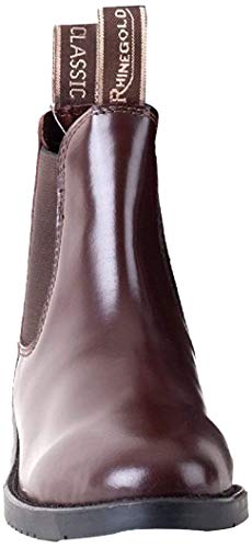 Rhinegold Kinder Klassische Reitstiefel Aus Leder Braun Braun