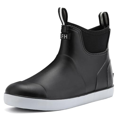 Jesindr Gummistiefel Herren Protective Wasserdicht Anti Rutsch Stiefeletten