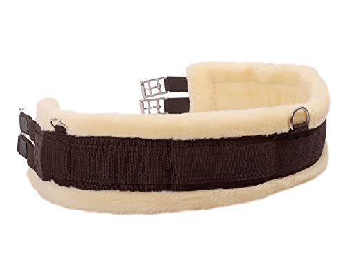 Arbo Inox Sattelgurt Vielseitigkeitsgurt Fellimitat Elastische Enden Rollschnallen