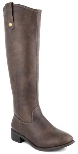 London Fog Noble Reitstiefel Braun Dk Brown Distressed