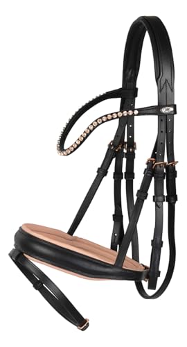 Marengos Trensenzaum Comfort Ros Trense Aus Leder Reithalfter