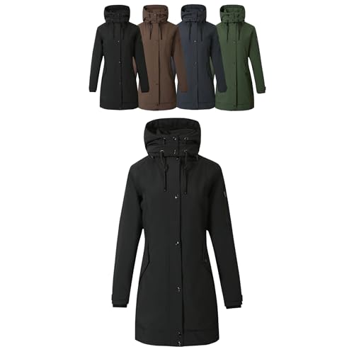 Covalliero Damen Parka Reitjacke Mit Reitschlitz Warme Bergangsjacke