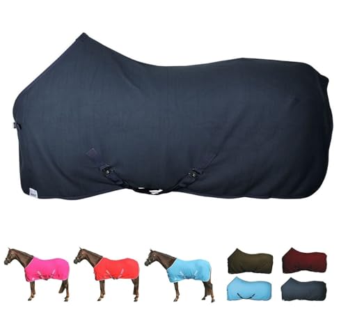 Netproshop Basic Pferde Abschwitzdecke Mit Kreuzbegurtung Fleece Qualit
