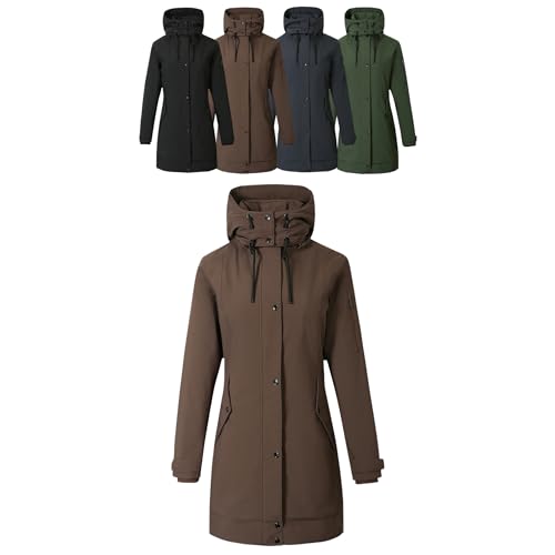 Covalliero Damen Parka Reitjacke Mit Reitschlitz Warme Bergangsjacke