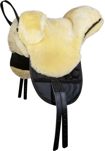 Hkm Lammfellsattel Reits Ttel 9123 Schwarz Natur Vollblut