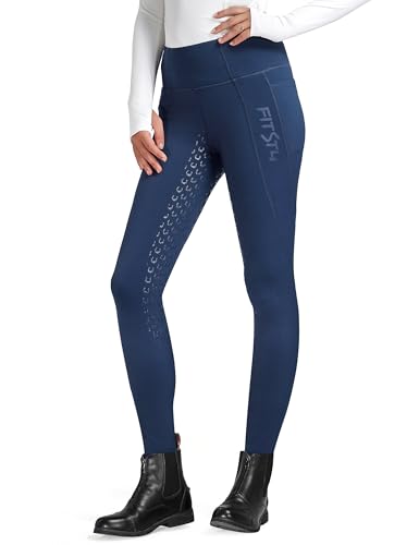Fitst4 Sports Damen Winterreitleggings Silikon Vollbesatzreithose Mit Fleecefutter