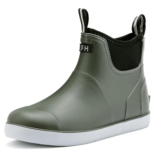 Jesindr Gummistiefel Herren Protective Wasserdicht Anti Rutsch Stiefeletten