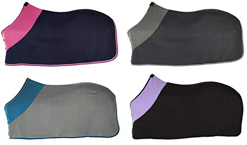 Pfiff 100983 Polarfleecedecke Fleecedecke Pferdedecke Abschwitzdecke Schwarz Lila