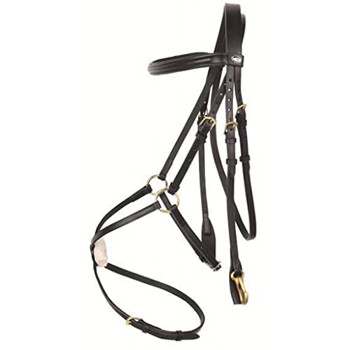 Hkm 5847 Reittrense Mexikanisches Reithalfter Lammfellpolster Leder Schwarz