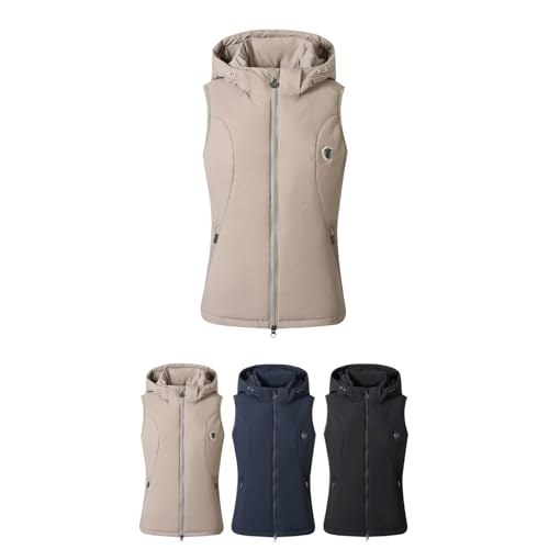 Covalliero Damen Reitweste Weste Mit Abnehmbarer Kapuze Sportweste