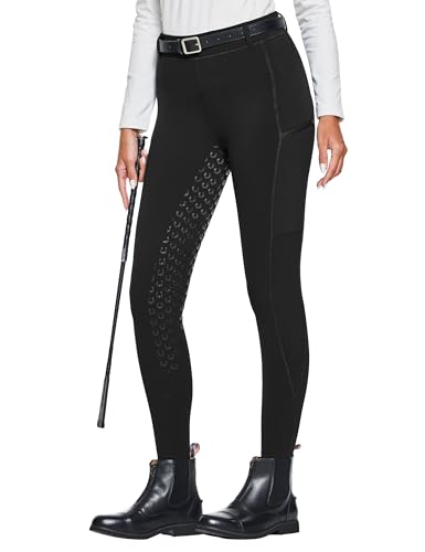 Fitst4 Sports Damen Winterreitleggings Fleece Reithose Silikon Vollbesatz