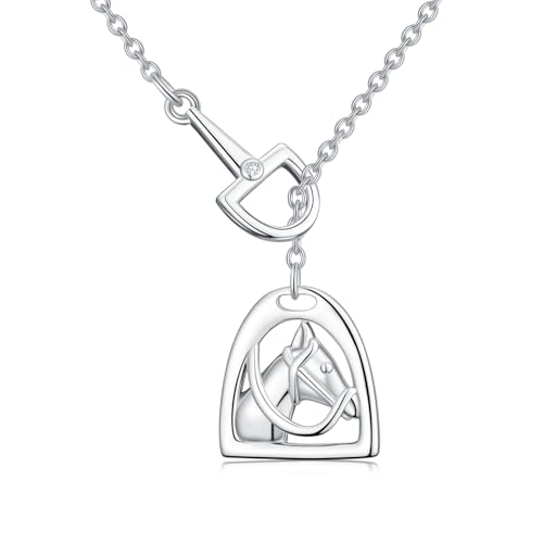 Hukkun Pferde Kette Silber 925 Pferdegebiss Halskette Steigb