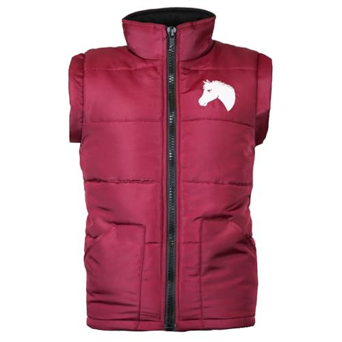 Ms Trachten Kinder Reitweste Mia Maroon Gesteppt Leicht