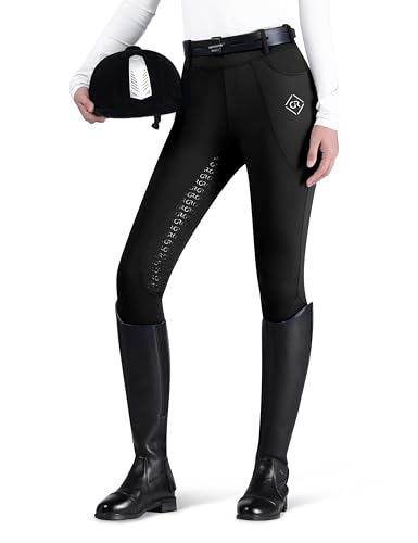 Gemrebel Damen Vollbesatzreithose Schwarz M