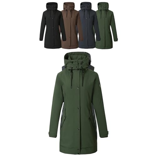 Covalliero Damen Parka Reitjacke Mit Reitschlitz Warme Bergangsjacke