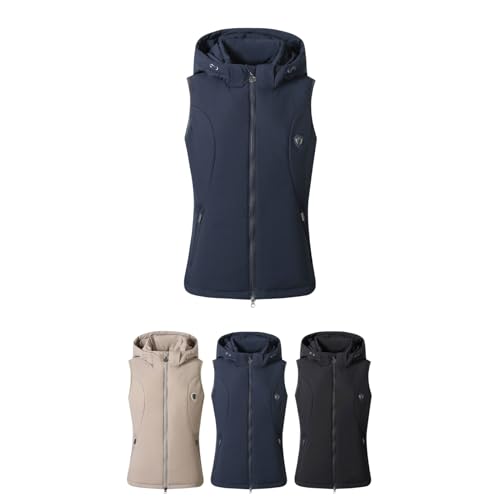 Covalliero Damen Reitweste Weste Mit Abnehmbarer Kapuze Sportweste