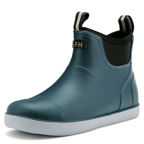 Jesindr Gummistiefel Herren Protective Wasserdicht Anti Rutsch Stiefeletten