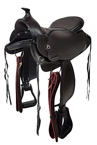 A M Reitsport Baumloser Westernsattel Michigan Schwarz Aus