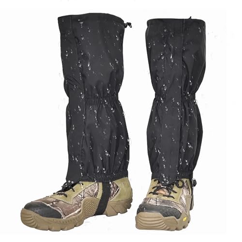 Ticklely Outdoor Gamaschen Premium Wandergamaschen Wasserdicht Atmungsaktiv Verstellbar