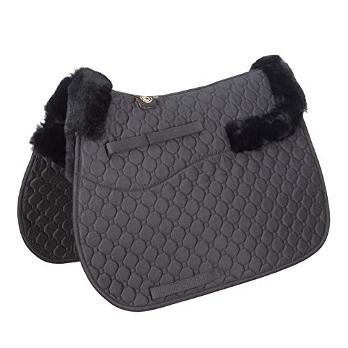 Merauno Lammfell Schabracke Schwarz Half Lined Dressur Springen