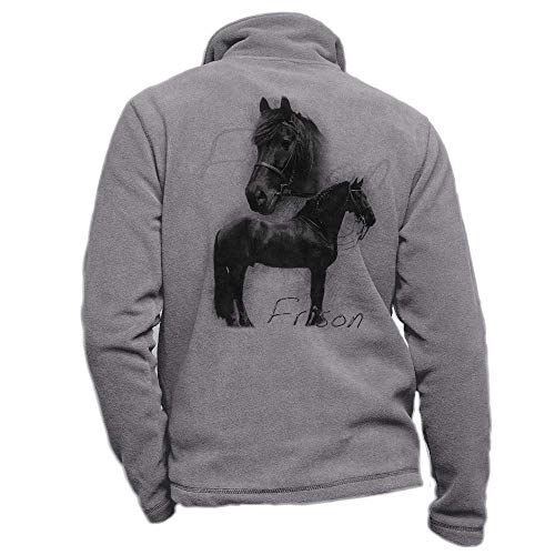 Reitjacke Aus Fleece Grau Personalisierbar Mit Friste Gr