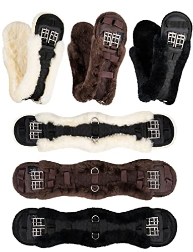 Equinate Sattelgurt Luke Mit Echtem Lammfell Anatomischer Kurzgurt