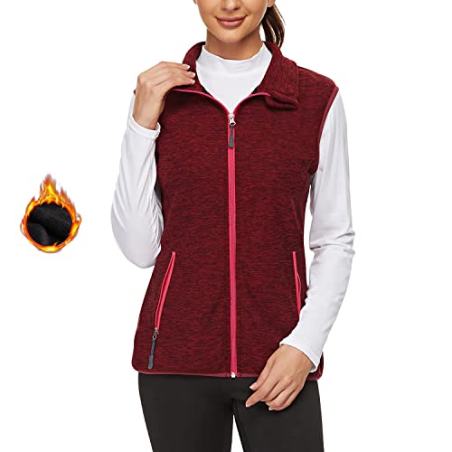Soneven Damen Weste Fleece Outdoor Kurz Laufweste Fleeceweste
