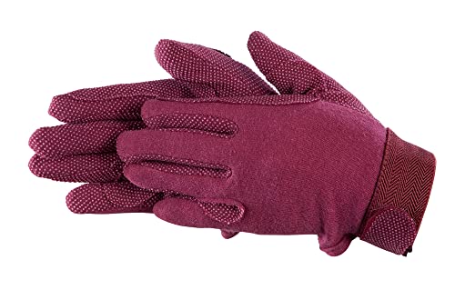 Pfiff 011318 Unisex Handschuhe Baumwolle Reithandschuhe Rot Bordeaux