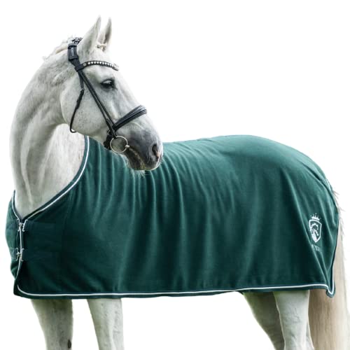 Equilyx Abschwitzdecke Pferd Perfekte Passform Fleecedecke Stalldecke Transportdecke