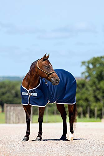 Horseware Amigo Jersey Cooler Abschwitzdecke Navy Silver 140cm