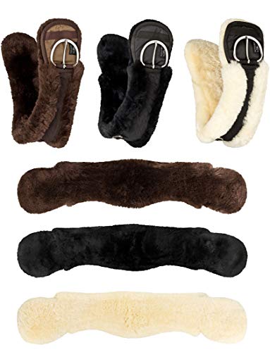 Equinate Western Mondgurt Anatomisch Echt Lammfell Kurzgurt Sattelgurt