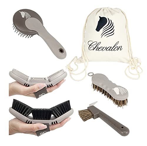 Chevalon Pferde Putzset Flexible Kard Tsche Striegel Massageb