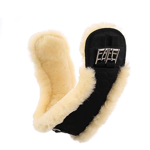 Merauno Lammfell Sattelgurt Dressur Kurzgurt Mondgurt