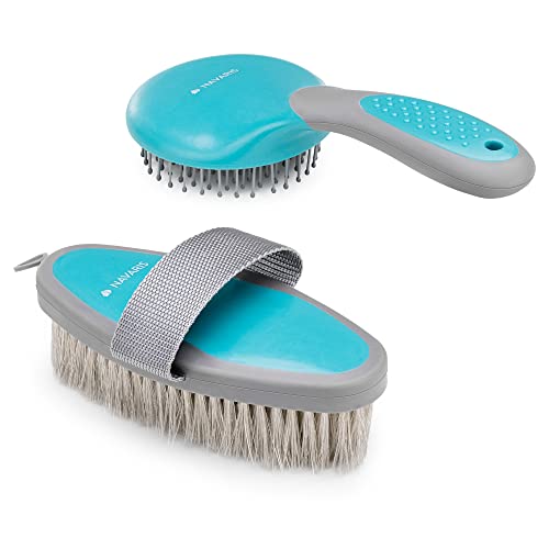 Navaris 2 Teiliges Pferdepflege Set Aus M Hnenb