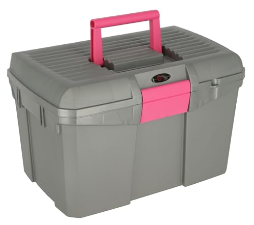 Covalliero Putzbox Siena Grau Pink 40x26x24 Kunststoff Mit
