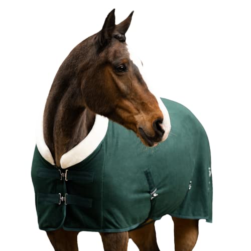 Equilyx Abschwitzdecke Pferd Mit Teddy Kragen Und Abnehmbaren