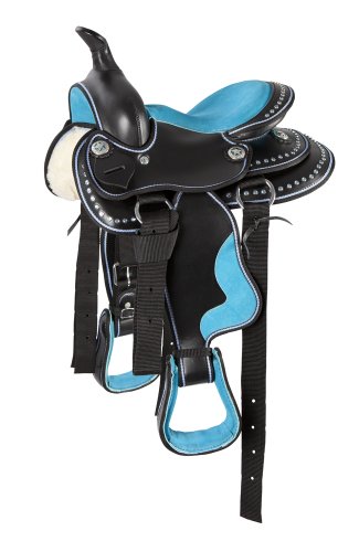 Pfiff Westernsattel Hellblau Shetty