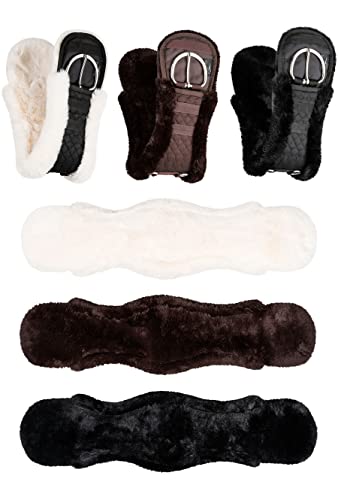 Equinate Westerngurt Classical Mit Synthetischem Lammfell Anatomischer Sattelgurt