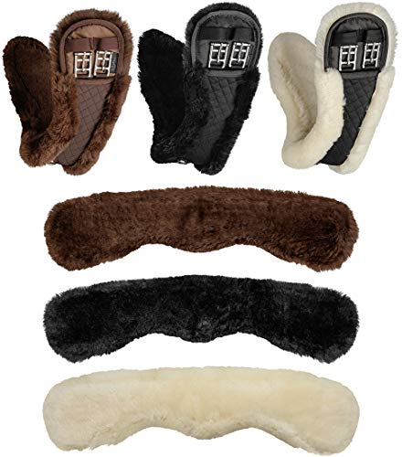 Equinate Mondgurt Anatomisch Echt Lammfell Kurzgurt Sattelgurt Dressurgurt