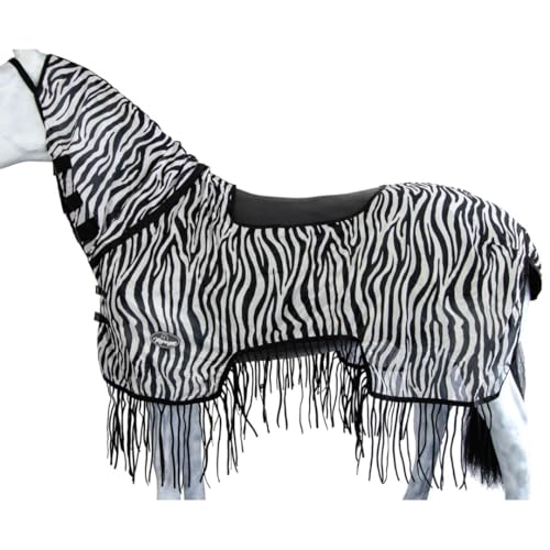 Marengos Zebra Fliegenausreitdecke Mit Fransen Pferdedecke M Sattelausschnitt