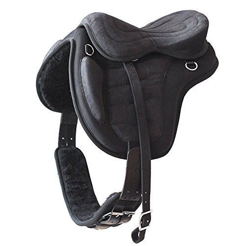German Riding Sattel Expert Baumlos Schwarz