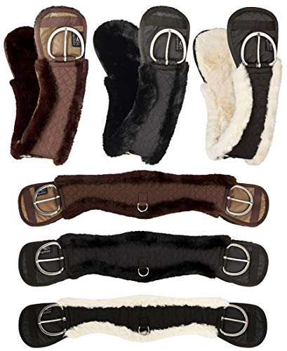 Equinate Western Mondgurt Anatomisch Mit Synthetischem Lammfell Kurzgurt